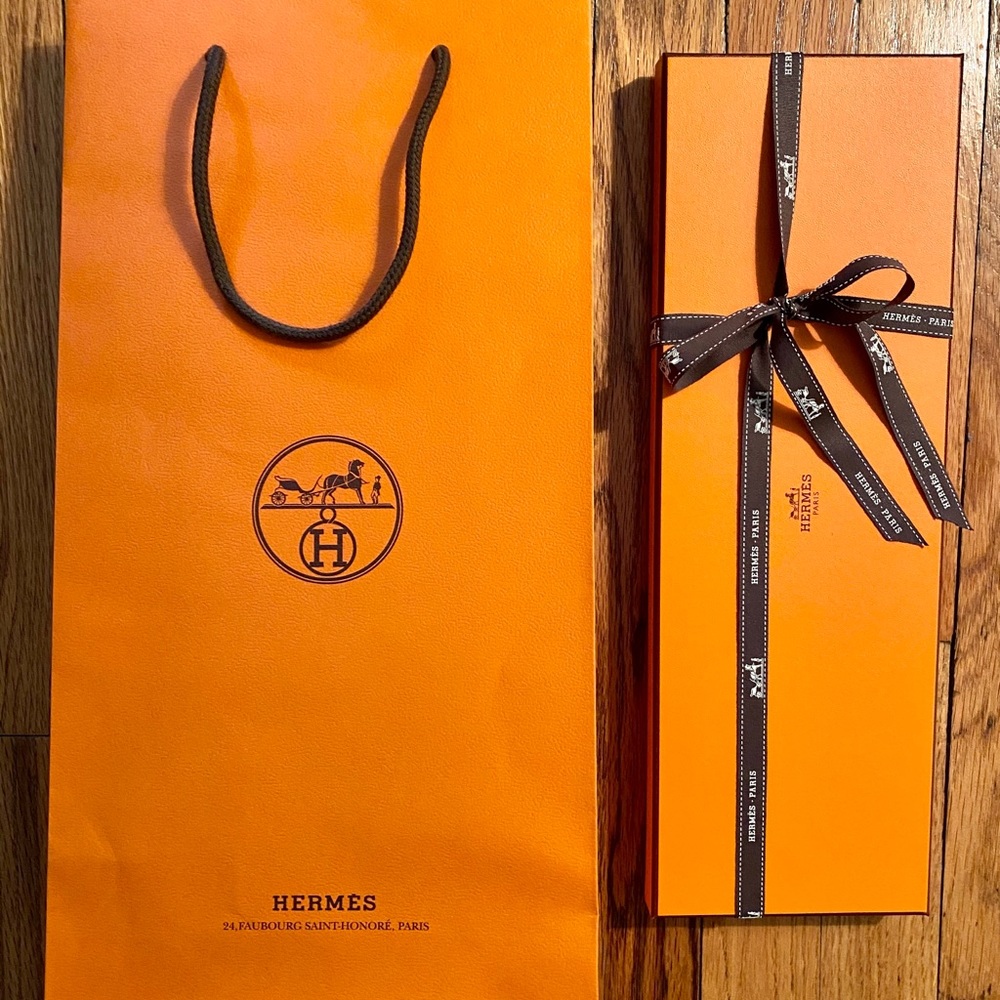 Hermès Box, Ribbon and Bag